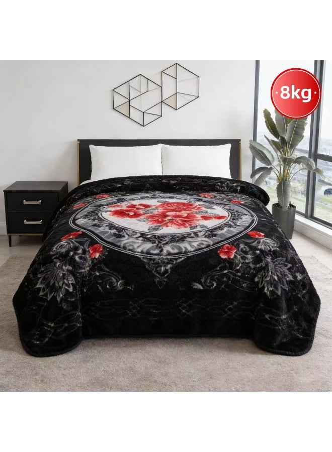Bleco Black Extra Large and Thick Blanket,Comfortable and Warm Winter Blanket, Size 240X220CM, Suitable for Dormitories, Offices, Sofas, Living Rooms and Bedrooms. - Image 1